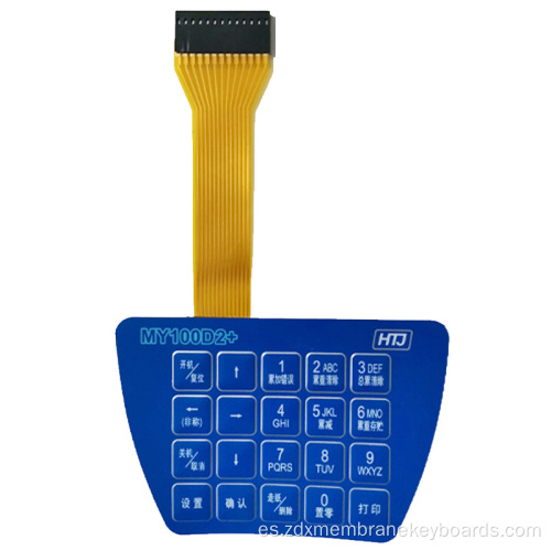 pulsador impermeable teclado de membrana delgada